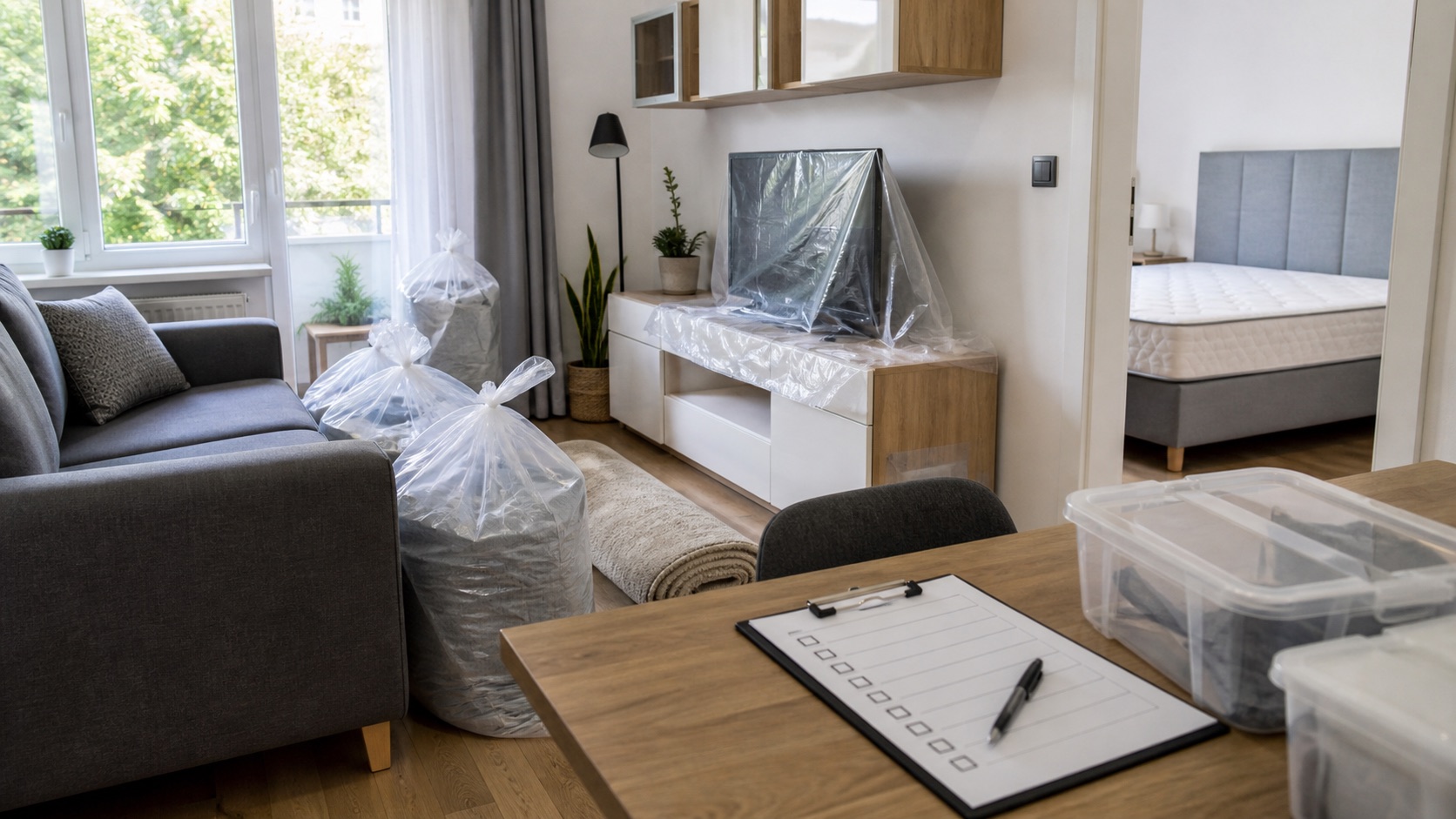 Apartment preparation before pest control in Olsztyn